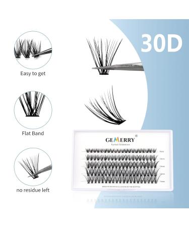 Shop Gemerry Eyelash Extensions: DIY Single Clusters 10D 20D 30D 40D - Volume Lifting for Home Use - 8-14 Mix 0.07D Curl - Buy Online on GoSupps.com
