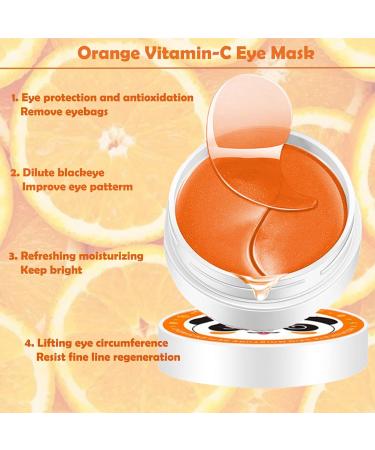 Vitamin-C Hydrogel Under Eye Patches - 30 Pairs for Hydrating & Anti-Aging | Reduce Puffiness, Dark Circles & Wrinkles - Buy Online on GoSupps.com