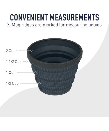 Sea to Summit X-Series Collapsible Silicone Cool Grip Camping Mug 16 oz - Sea Foam Color - Buy Online on GoSupps.com