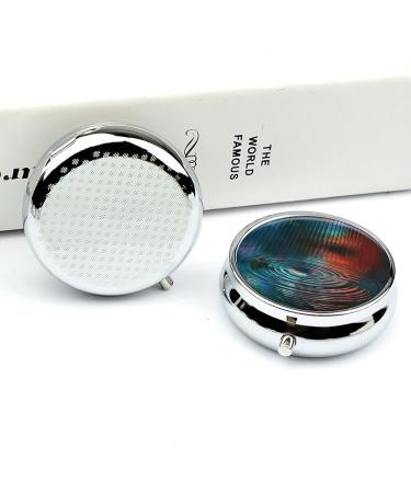Portable 3 Compartment Pill Box | Travel Pill Organizer for Handbag & Pocket - Vertical Stripe Design - Buy Online on GoSupps.com