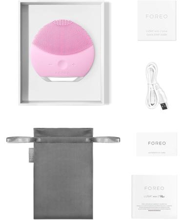 FOREO Luna Mini 2 Plus Facial Massage Device | Compact Cleansing & Firming | All Skin Types | Pearl Pink - Buy Online on GoSupps.com