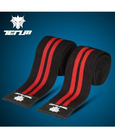 TENUM Knee Wraps 78 Pair for Squatting - Weight Lifting Bandage Straps for Powerlifting Gym - Men and Women - Buy Online on GoSupps.com