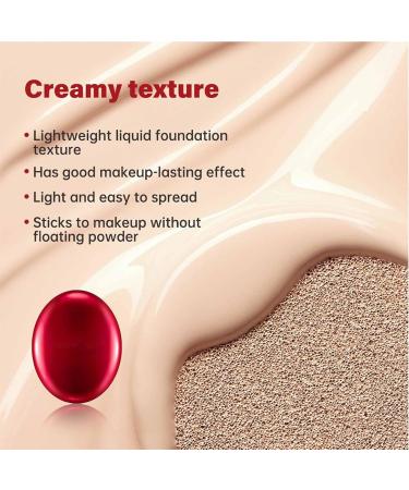 Red Cushion Foundation Cushion Foundation For Glass Skin Modular Coverage Semi-Mate Moisturizing Foundation For Flawless Makeup Uniform Complexion (21N ONE) - Buy Online on GoSupps.com