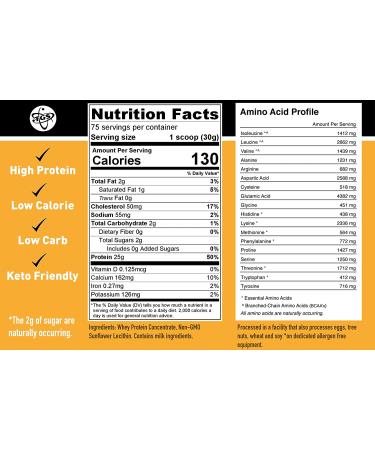 TGS 100% Whey Protein Powder Unflavored Unsweetened 5lb - Keto Friendly & Made in USA - Low Carb, Low Calorie, No Soy - All Natural Formula (1 Pack) - Buy Online on GoSupps.com