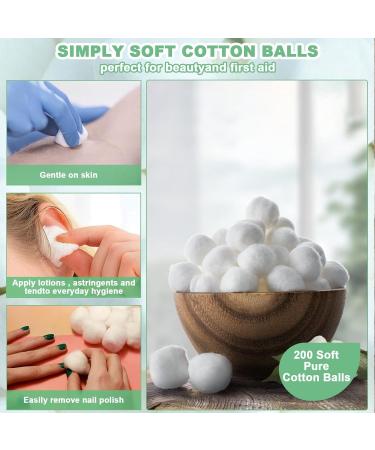 Aotone Hydrophilic White Cotton Balls Makeup Remover Pads Cotton Pads for Makeup Degreasing Cotton for Home Use in the Beauty Salon (200 Pieces) - Buy Online on GoSupps.com