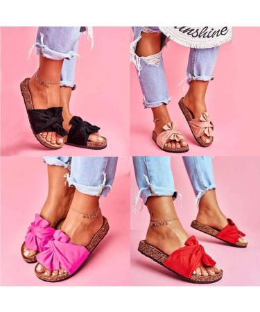 Buy Women's Summer Beach Sandals - Flat Bohemian Slippers & Non-Slip Flip-Flops in Pink | Perfect for Vacation & Outdoor - Buy Online on GoSupps.com