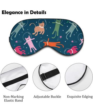 Cute Kittens Cat in Space Sleep Mask - Adjustable Strap, Blocks Light, Ideal for Sleeping, Travel, Naps - Men & Women - Buy Online on GoSupps.com