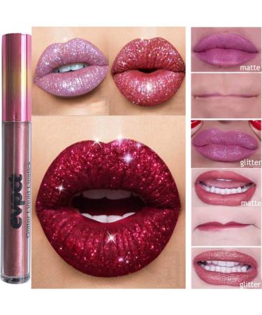 Allbesta 15 Colors Matte Glitter Lipstick | Metallic Pearl Lipgloss | Waterproof & Long Lasting | International Shipping Available - Buy Online on GoSupps.com