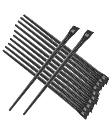PLAFOPE 12pcs Eyeliner Brush Eye Shadow Brush Liner Brush for Eyes Makeup Eyeshadow Flat Liner Brush 14.5x0.7x0.5cm Black
