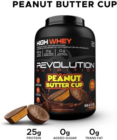 Revolution Nutrition High Whey Protein Powder Whey Isolate Gluten Free Lean Muscle Mass For Men & Women 25g of Protein Per Scoup 908 g 24 Servings (Chocolate Peanut Butter Cup 2 Pound) Peanut Butter 2 Pound - Buy Online on GoSupps.com
