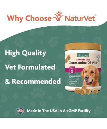 NaturVet Glucosamine DS Plus - Level 2 Moderate Care Soft Chews for Dogs, 120 Count (10.1 oz) - Buy Online on GoSupps.com