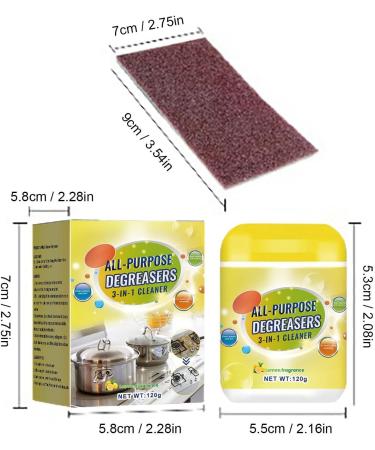 Kitchen Cleaner Degreaser Heavy Oil Stain Removal Degreaser Powder Portable Heavy Oil Stain Powder Cleaner for Kitchen Oil Grease Removal Hondony - Buy Online on GoSupps.com