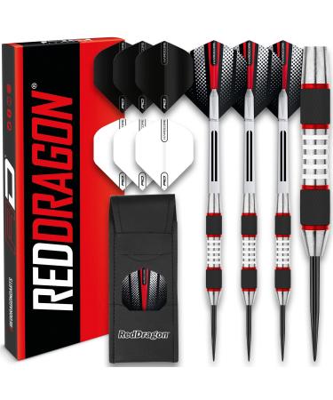 RED DRAGON Evo Series Tungsten Darts Set with Flights, Shafts (Stems) and Wallet 24G 1