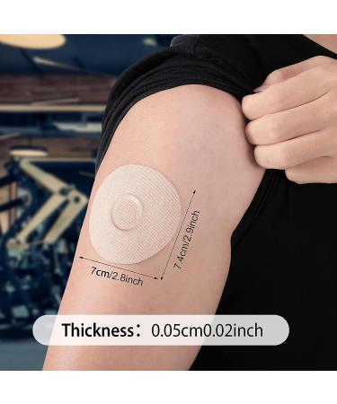 Beige Adhesive Sensor Patches - 60 Pre-Cut Waterproof Covers for Continuous Glucose Monitor - Buy Online on GoSupps.com