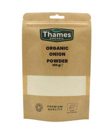 Organic Onion Powder - 250g of Flavorful & Versatile Seasoning - No Additives No Preservatives - Vegan Non-GMO Certified Organic - Perfect for Cooking Baking and Seasoning - Thames Organic 250 g (Pack of 1) - Buy Online on GoSupps.com