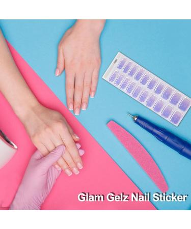 Nail Polish Stickers Gloss Nail Sticker with Nail Lamps Semi Cured Gel Nail Polish Strips with Lamp Mirror Glitter Nail Gel Polish Stickers Suitable for All Seasons N037 - Buy Online on GoSupps.com
