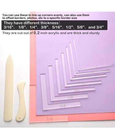 Creative Positioning Pieces Card Corners Set with Bone Folder Tool - 10 Pieces | Scrapbooking and Card Making Supplies | Transparent - Buy Online on GoSupps.com