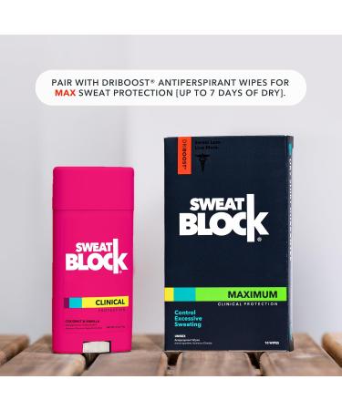 SweatBlock Deodorant for Women | Clinical Antiperspirant 48 Hour Sweat & Odor Protection Coconut & Vanilla Coconut & Vanilla 2.7 Ounce (Pack of 1) - Buy Online on GoSupps.com
