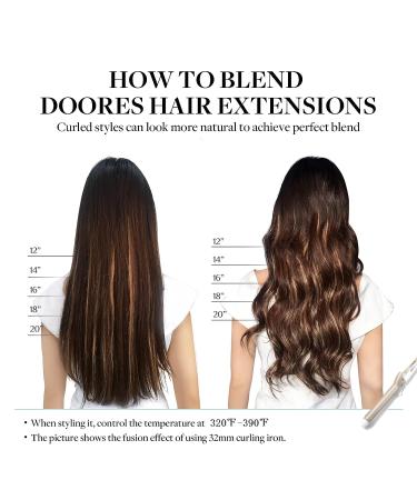 DOORES 18 Dark Brown Wire Hair Extensions - 95g Remy Human Hair, Natural Straight Invisible Hairpiece - Buy Online on GoSupps.com