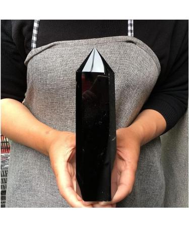 Jukuckv Natural Black Obsidian Obelisk Crystal Wand 400g - Healing Point Tower for Home Decoration - Buy Online on GoSupps.com