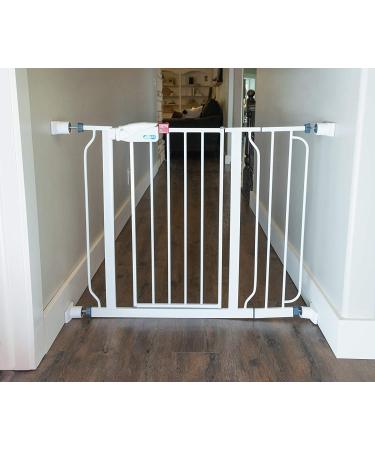 Wall Nanny Extender 4 Inch Baby Gate Extension (4 Pack) - Made in USA | Protects Walls, Stabilizes Gates for Child, Pet & Dog Gates | Works on Stairs | White - Buy Online on GoSupps.com