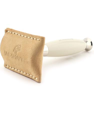 JAG SHAVING Men's Double Edge Razor - Perfect Cleaning Compatible with All Blades Includes Leather Case - Premium Shaving Experience - Buy Online on GoSupps.com