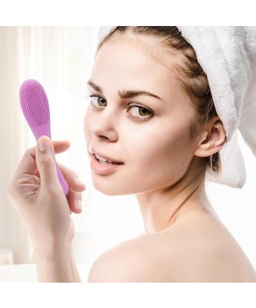 Facial Scrubber for Face | Handheld Finger Gentle Facial Scrubber | Space Saving Face Wash Brush for Travel Soft Face Cleansing Brush for Cleansing Shakven Rolan Purple - Buy Online on GoSupps.com