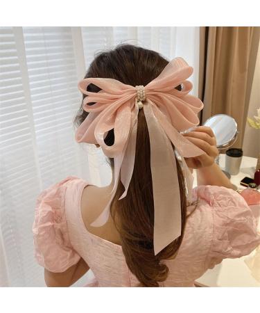Organza Hair Clip For Princess Bowknot Hair Barrettes Lovely Strong Holder Hairpin French Hair Accessories Hair Clips F - Buy Online on GoSupps.com