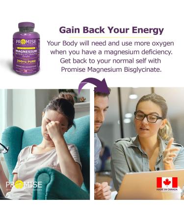 Promise Magnesium Bisglycinate Complex 150 Capsules-200mg Elemental Magnesium Superior Absorption Aids in Relaxation and Promotes Deep Sleep. Support and Relief from Body Aches Heart Health Aid- Made in Canada - Buy Online on GoSupps.com