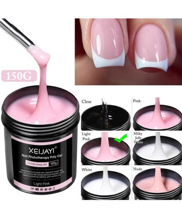 Light Pink Builder Nail Gel 150g Hard Gel for Nails Large Capacity Nail Strengthen Gel for Extending & Broken Nails Repair Strengthen Nail Gel for Nail Art Manicure for women and girls - Buy Online on GoSupps.com