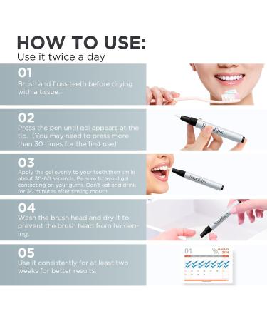 Teeth Whitening Gel - 35% Carbamide Peroxide - No Sensitivity Whitening Pen - Travel-Friendly 3PCS Kit for Day and Night Use - Buy Online on GoSupps.com