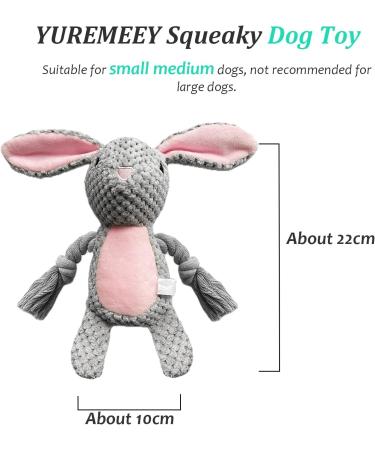 Yuremeey Plush Dog Toys - Cuddly Squeaky Tug Toy for Small & Medium Dogs & Rabbits | Interactive Wrinkle Paper Design | International Shipping Available - Buy Online on GoSupps.com