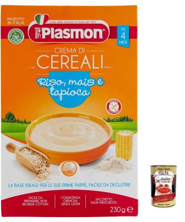 Italian Gourmet E.R. Plasmon Cereal Cream Rice corn and tapiocca 230 g + pulp Italian Gourmet pulp 400 g