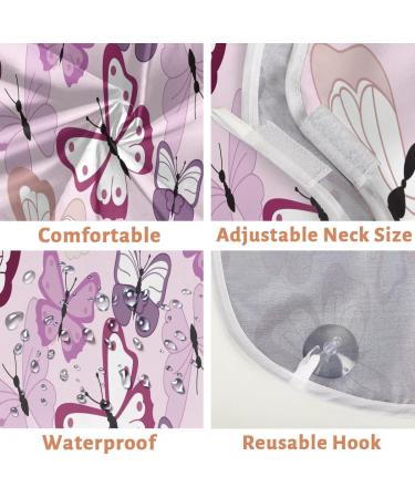 Beard Bib Apron for Men - Non-Stick Waterproof Hair Catcher Cape for Grooming & Trimming | Butterfly Painting Design - Buy Online on GoSupps.com