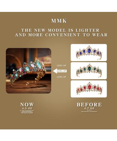 Baroque Vintage Rhinestone Crystal Queen Crown - Wedding Tiara for Bride - Princess Crown for Prom/Christmas/Halloween/Birthday - Buy Online on GoSupps.com