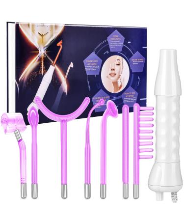 Facial Wand, Professional HIGH F-REQUENCY Facial Wand Machine with 7 Tubes, Beauty Equipment for Face/Hair/Body Care Purple