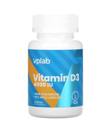 Vplab Vitamin D3 4000 IU 120 Softgels