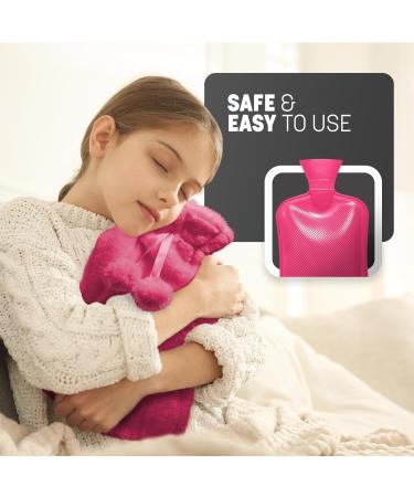KEPLIN Cosy Hot Water Bottle with Plush Cover & Bobble - Relieves Body Aches & Pains Washable Safe & Durable Heating Pad - Ideal Cosy Nights & Gifts - Large 2L (Plum) Plum Plush - Buy Online on GoSupps.com