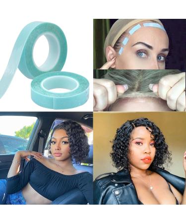 AvoDovA 2 Rolls Lace Front Wig Support Tape 3 Yards Blue Double Sided Adhesive Lace Front Support Tape Waterproof Sticky Tape for Toupees Hair Extension Hairpieces Salon Wigs Toupees Hair Pieces - Buy Online on GoSupps.com