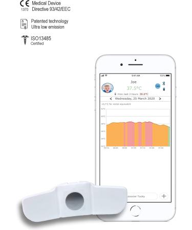 Buy TUCKY Patch Thermometer - Medical Device for Continuous & Remote Temperature Monitoring - International Shipping Available - Buy Online on GoSupps.com