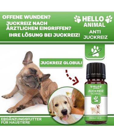 Helloanimal Itching Globules for Dogs & Cats - Skin Relief for Irritation Lice Fleas & Mites | Natural Care with Stream Flowers - Buy Online on GoSupps.com
