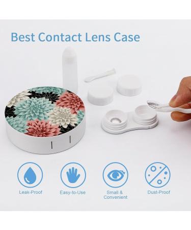 Buy Dahlia Flower Print Contact Lens Case | Travel & Care Box for Contacts - International Shipping Available - Buy Online on GoSupps.com