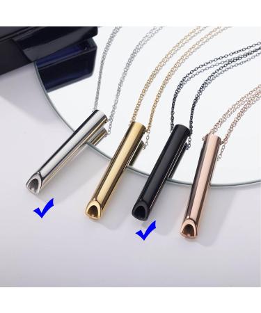 Anxiety Relief Breathing Necklace - Stainless Steel Meditation Practice for Relaxation and Calmness - Stop Smoking Aid and Gift for Women - Buy Online on GoSupps.com