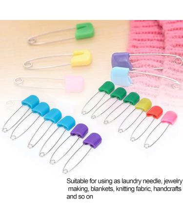 IDWT Baby Safety Pins Set - 12 Colorful Plastic Head Pins for DIY Crafts, Diapers, Jewelry Making, Laundry, and Blankets - Buy Online on GoSupps.com