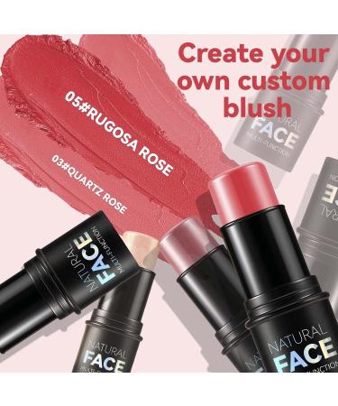 Kit de Contour Visage 3 Pi ces - Stick Contour Cr me Bronzant Highlighter et Blush - Sculpture des Joues Longue Tenue - Maquillage Professionnel Set C - Buy Online on GoSupps.com