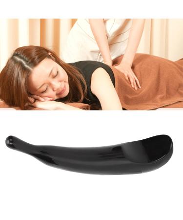 Black Gua Sha Tool for Muscle Relaxation | Face Eyes & Hand Massager for Home & Travel - Perfect for Men & Women - Buy Online on GoSupps.com