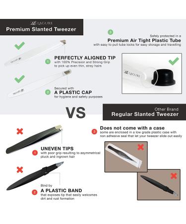 Slant Tweezers: Ultimate Precision for Shaping Eyebrows, Applying False Lashes & Hair Removal - Highly Durable with Ultra Strong Grip - Buy Online on GoSupps.com