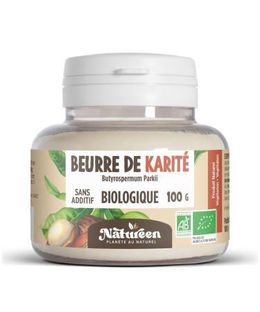 Beurre de Karit Bio AB 100 g - Qualit alimentaire -100% V g tal - Sans Additifs - Cheveux - Corps - Visage - Pur - V gan