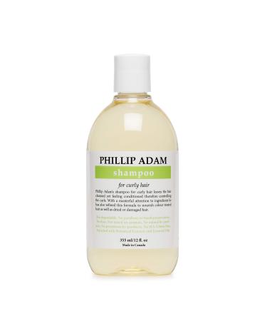 Phillip Adam Curly Hair Shampoo - Hydrating and Nourishing - For Curly Dry and Damaged Hair - Sulfate Free and Paraben Free - 12 Fl Oz