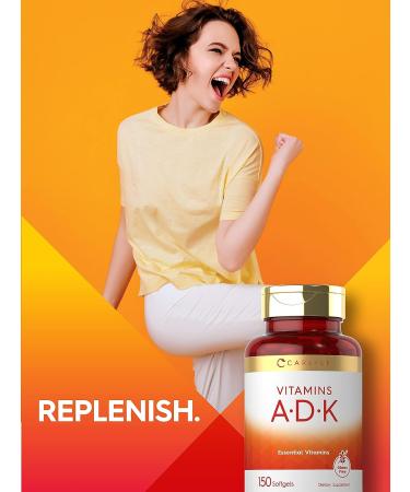 Carlyle Vitamin ADK | 150 Softgels | Non-GMO Gluten Free Supplement - Buy Online on GoSupps.com